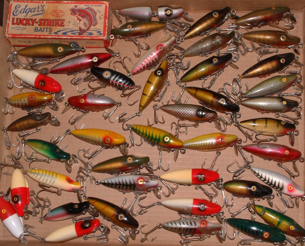 Lucky Strike Muskie Plug #1921  Fishing Lure Art – Lure Classics